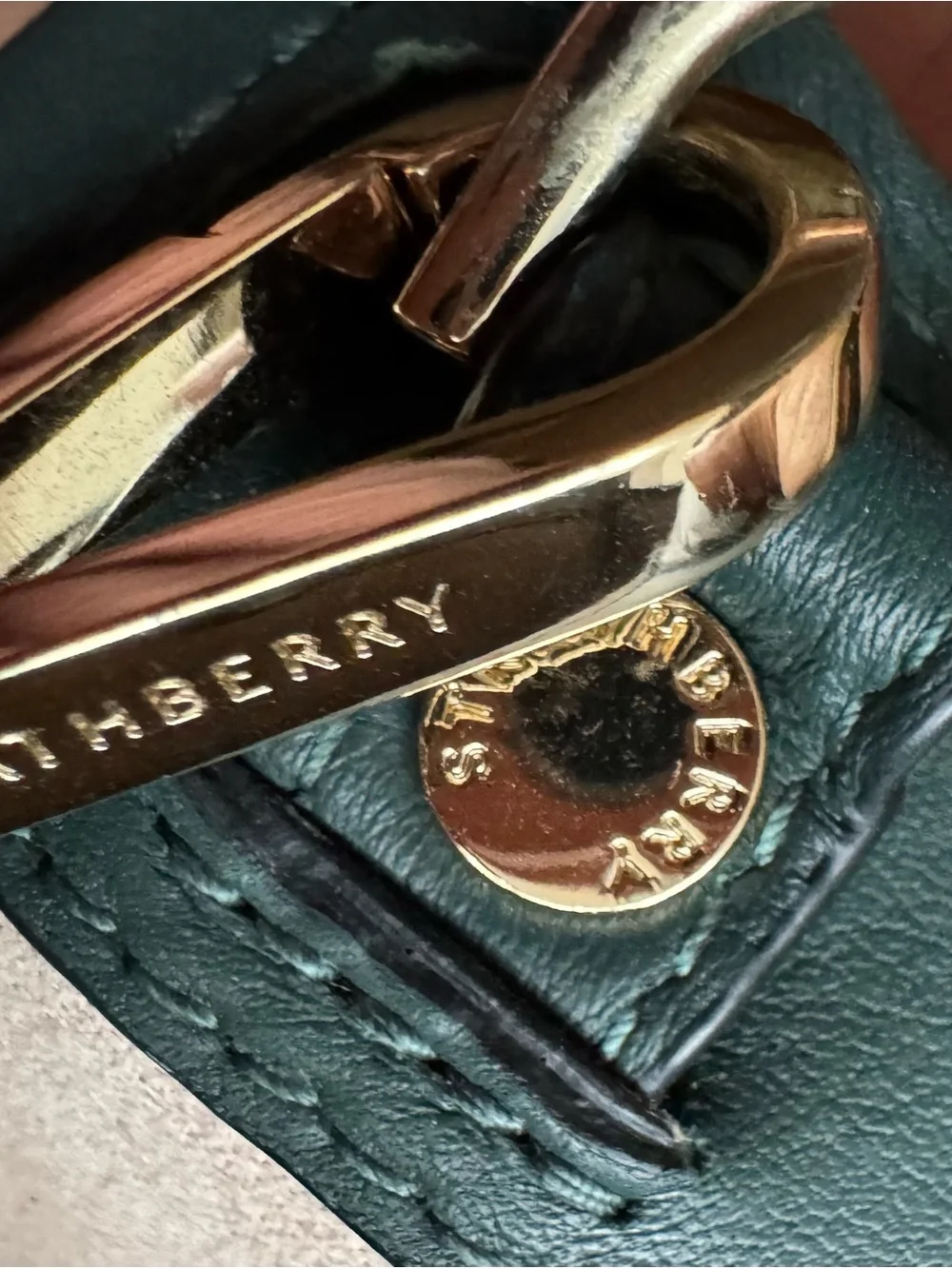Strathberry Mini Tote in Bottle Green Leather